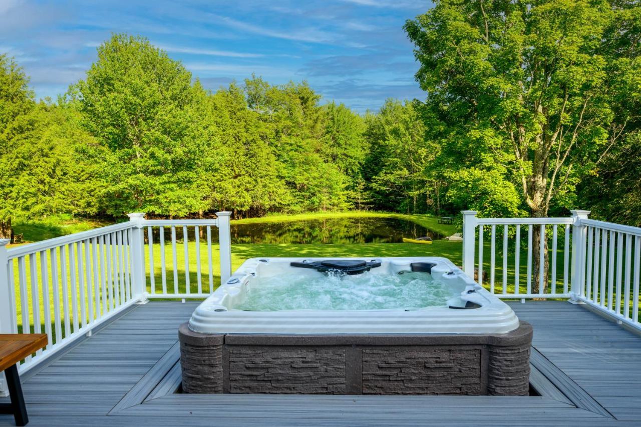 Mountain Blue Vista - Luxury Retreat Near Ski Resorts With Pond, Firepit And Hot Tub Windham Exterior foto