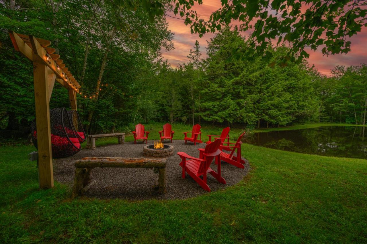 Mountain Blue Vista - Luxury Retreat Near Ski Resorts With Pond, Firepit And Hot Tub Windham Exterior foto